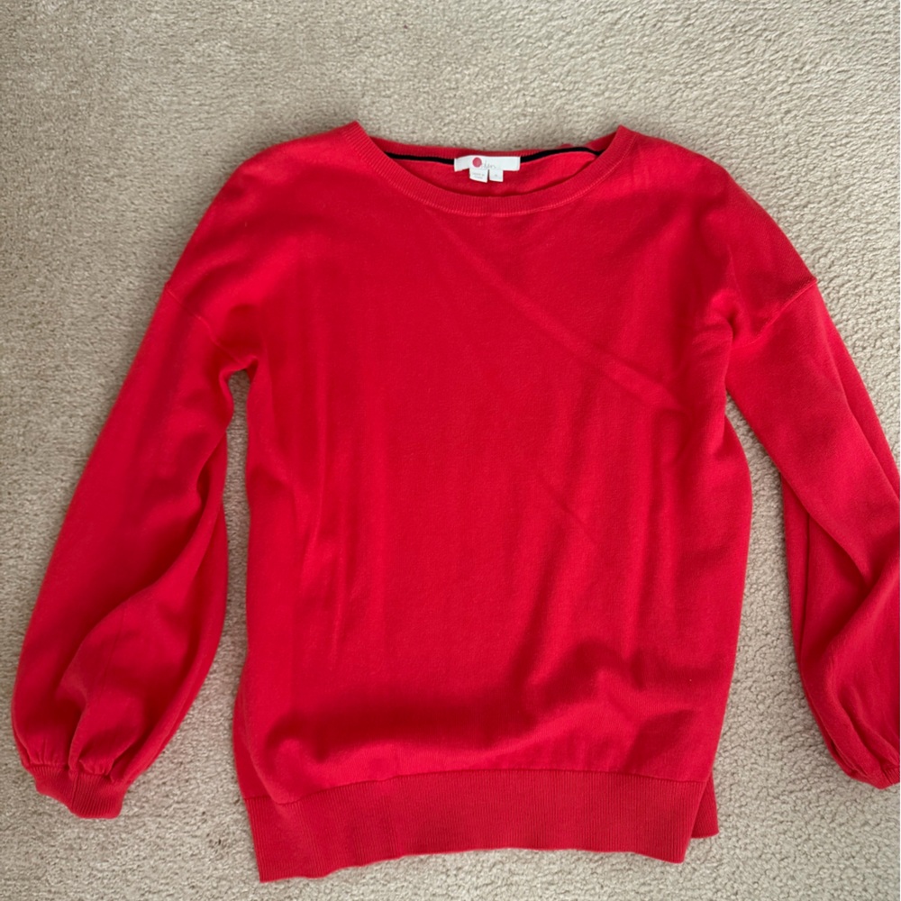 Boden Cherry Red Knit Top